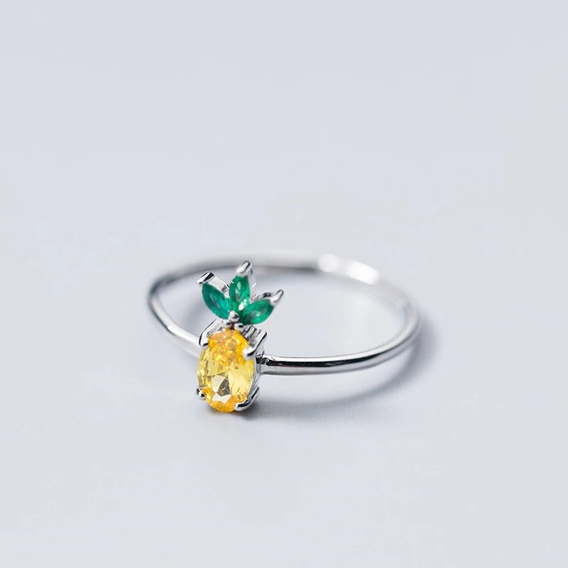 

925 Sterling Silver Pineapple Rings For Women Jewelry