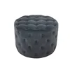 Home Collection Modern Fabric Round Wearing Shoe Bench Sofa Ottoman Changing Shoes Stool