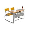 British style school furniture student sets double student table and chair use for classroom