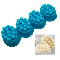 

Hot Selling BPA Free 4 Cavity Silicone Massage Bar Soap Mold