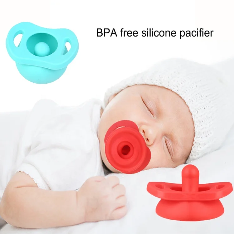 

FDA food grade BPA free retractable baby nipple Silicone teether Pacifier, Green;pink;blue;red