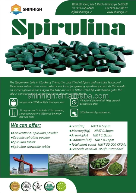 
Wholesale superfood bulk organic spirulina powder 