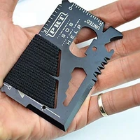 

14 in 1 Multi Functions Pocket Wallet Credit Card Size Tool with Paracord Bottle Opener Knife Screwdriver