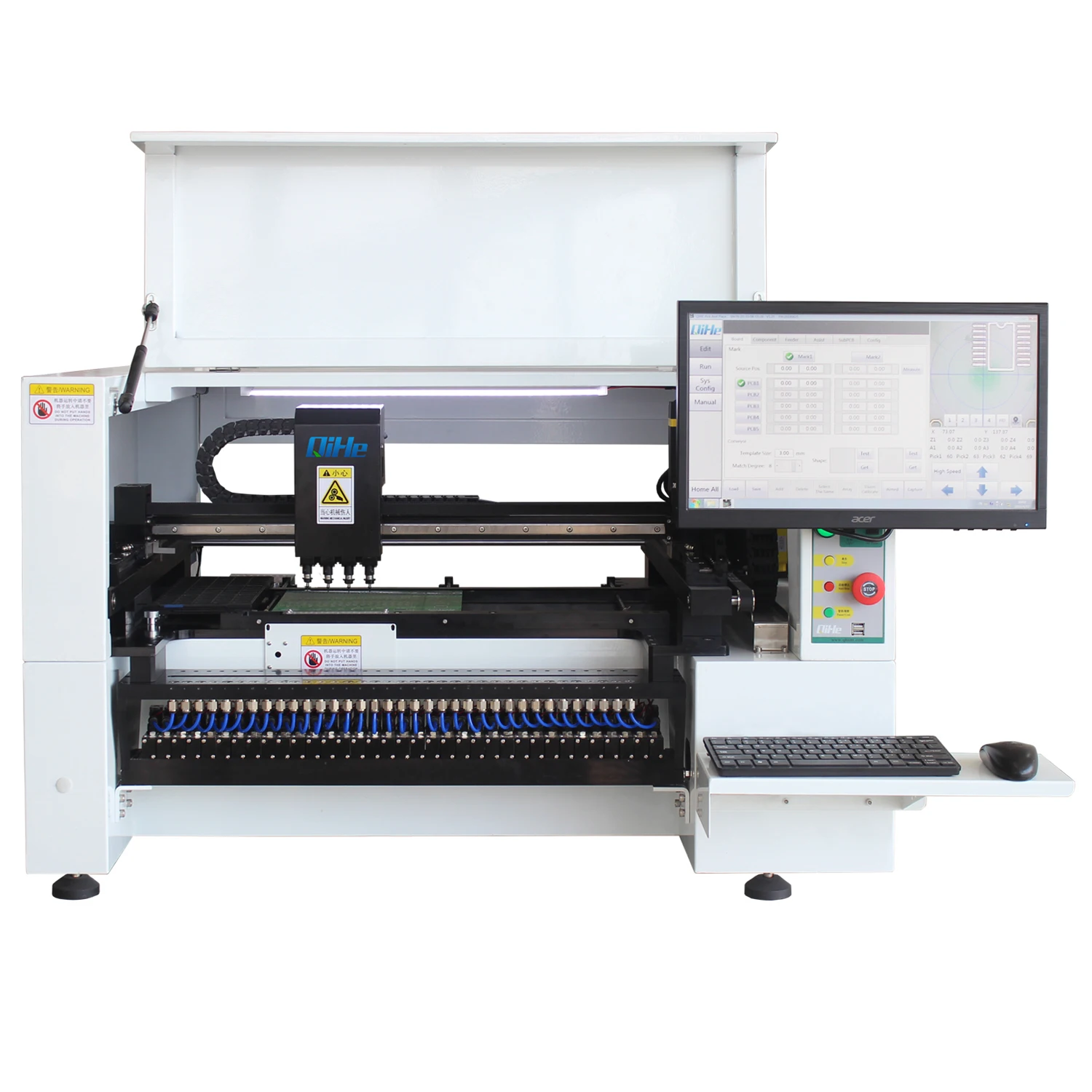 
QIHE smt assembly machine 64 Feeders Automatic smt pick and place machine smt assembly line 