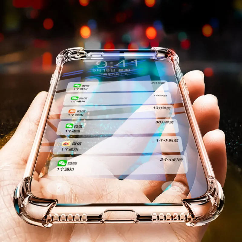

Airbag Shockproof Clear Transparent TPU Phone Cover Case For iPhone 6.7.8.X