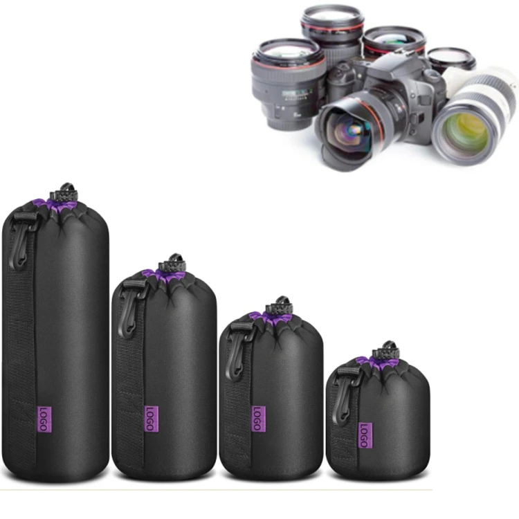 
hot sale Neoprene different size waterproof travel Conan camera bag lens sleeve pouch bag for camera lens protection 