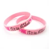 2019 New Arrivals Customized Epoxy Debossed Plastic Thailand Rubber Bands Bracelet Cuff