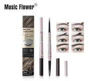 

FDA Approved and ISO22716 Certificate Fine Sketch Authentic Music Flower Double Head Eyebrow Pen with Best Quality and Low Price