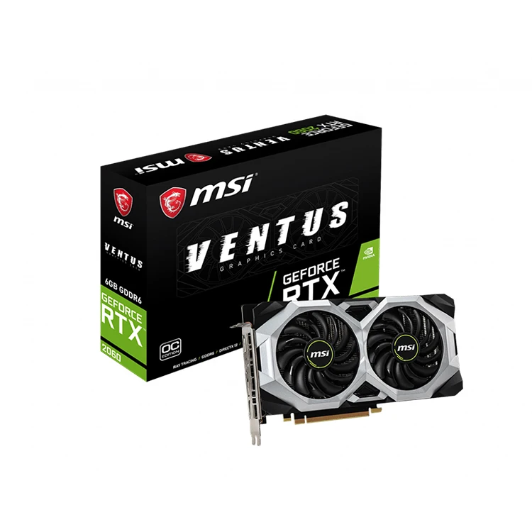 

MSI NVIDIA GEFORCE RTX2060 VENTUS 6G OC GDDR6 14Gbps Game Graphics Card