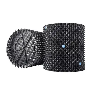 Image of hydroponic black plastic air roots pruning pots container