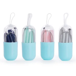 Image of Wholesale High Quality FDA Ecological Silicone Foldable Reusable Straw For Drink