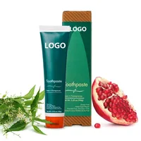 

150g eco transparent organic natural halal whitening private label herbal toothpaste brands