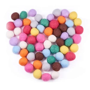 10 Colors 60 Pcs Pom Poms Pure Wool Felt Balls for DIY Craft Projects
