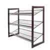 3-layer Floor Tilting Shoe Rack Outside Inside Storage for Household