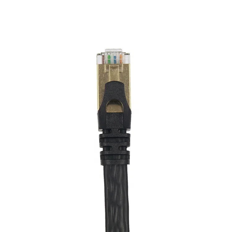 
cat7 patch cord sstp shielded black pure copper cat 7 Ethernet cable 