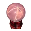 Wholesale manufacturers price small size crystal ball high quality Starlight rose quartz spheres