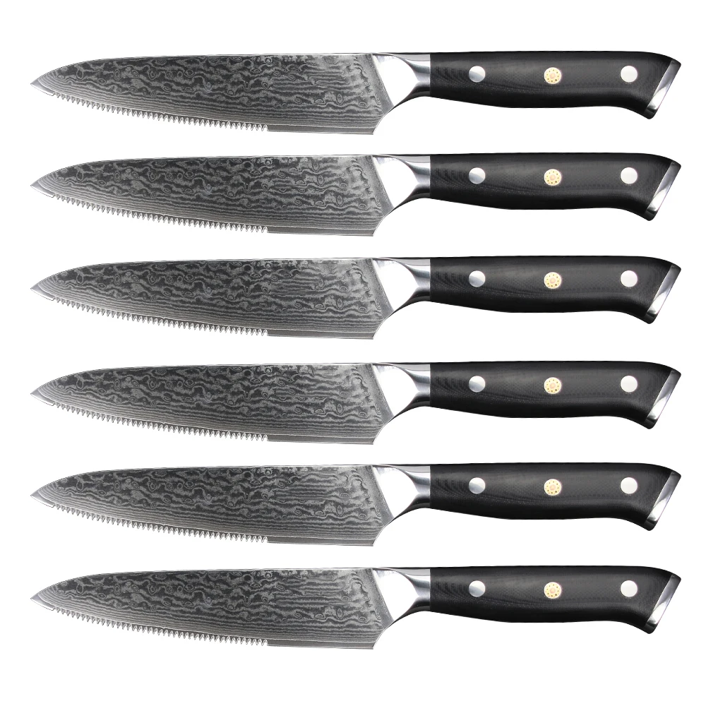 

6PCS High Carbon Damascus Steak Knife Set