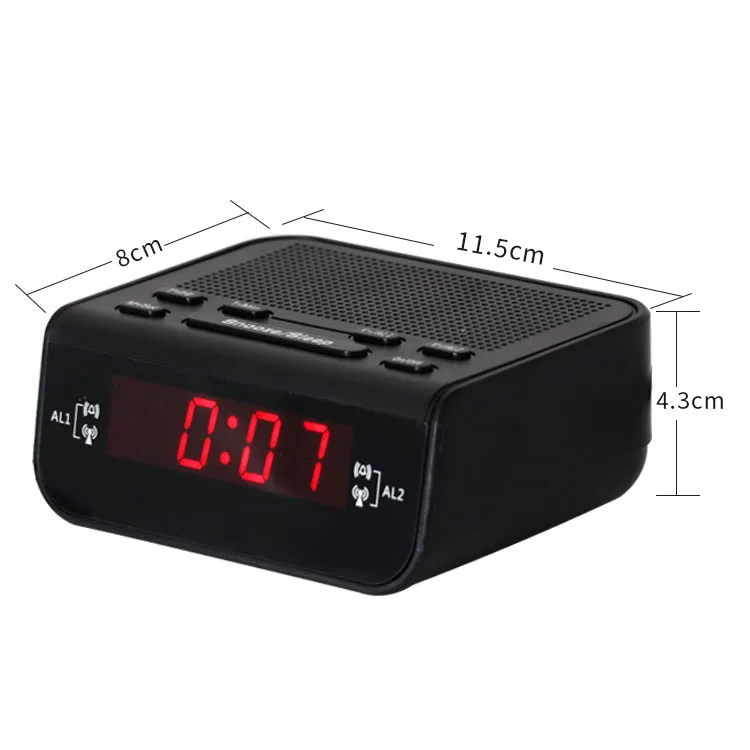 

High Quality Newest Products Promotion Fm Radio Household Fm Radio With Clock, Red
