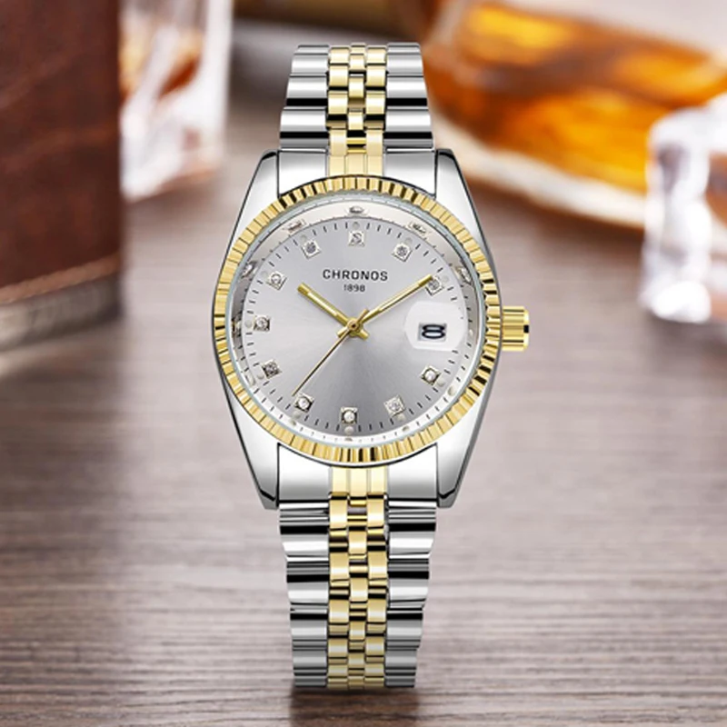 

Chronos Watches Men Luxury Casual Men's Watch Waterproof Quartz Wrist Watch Male Date Clock Relogio Masculino