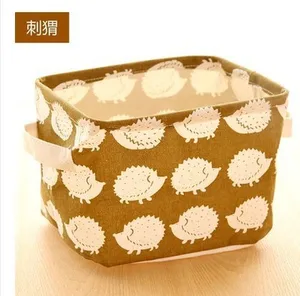 Image of With Handle Cloth Sundries Cabinet Small Clothing Fabric Storage Basket