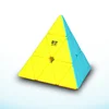 Qiyi Qiming Pyramid Stickerless Speed Cube Triangle Cube Puzzles Twisty Puzzle Magic Cube for Kids Intelligence Development EXW