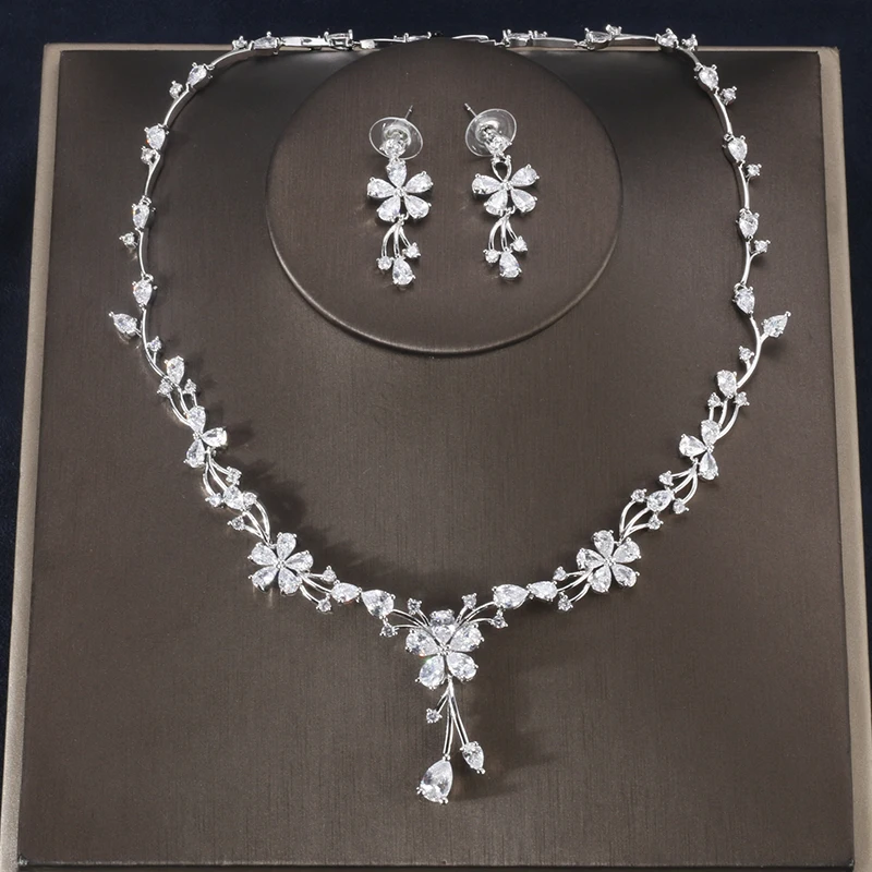 

RAKOL S442 Luxury Design Bridal Zircon Jewelry set For Women