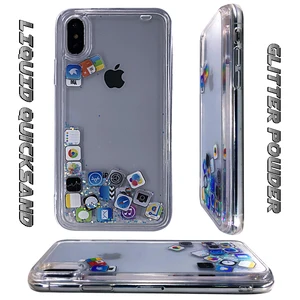 Liquid Glitter Waterfall Phone Case Samsung Galaxy S10 iPhone