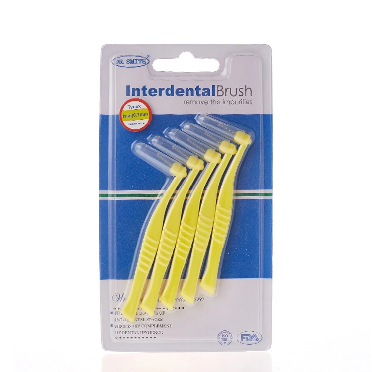 

Plastic toothpick oral interdental bristle brush, Customized color