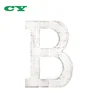 Free Standing Wooden Distressed White Alphabet Monogram Letter For Wall Decor