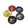 Round Shape Toys Apparel Fabric Labels Custom Cute Cartoon Children Logo School Embroidered Patches for Uniforms