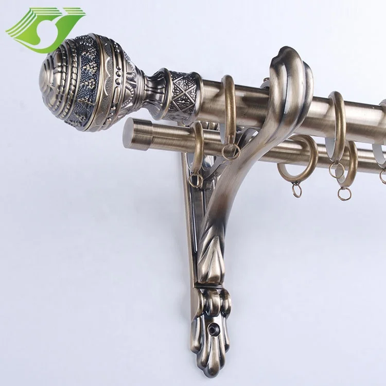 Wholesale customized curtain rod brackets / brass hanging pole bracket