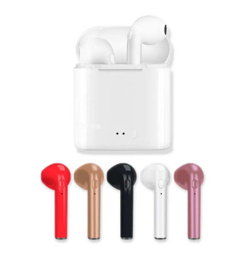 

Top 10 Seller Popular Cellphone Bass Earphone Wireless i7 Mini TWS 5.0 with Charging Case for all mobile phone, Black/white/rose/gold/red