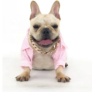 Image of Luxury Pet Necklace Collar dog training collar Gold Dog Chain