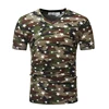 Men's new custom fashion casual wild large size V-collar camouflage five-pointed star pattern short-sleeved T-shirt