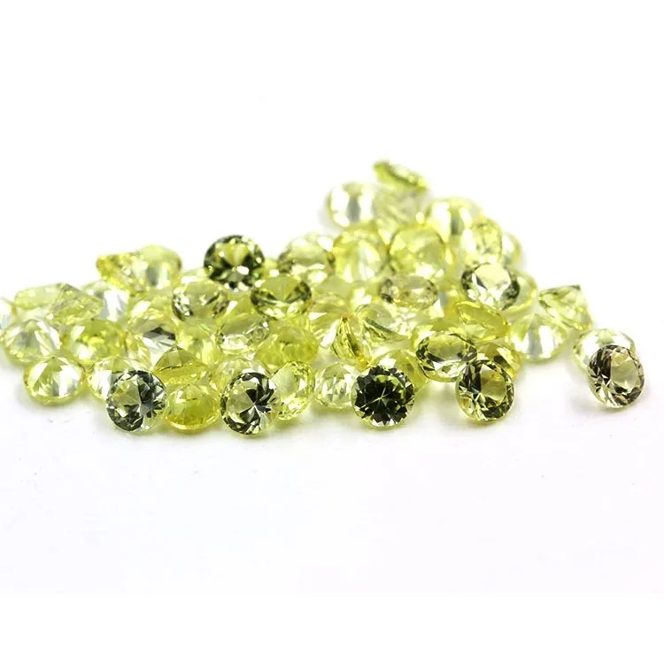

Beautiful round diamond cut natural yellow sapphire gemstone