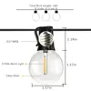 Illustrious Heavy-Duty Christmas Decorative Cafe Patio Beaded LED Garland String Lights G40 Bulbs Warm White For Bistro Garden
