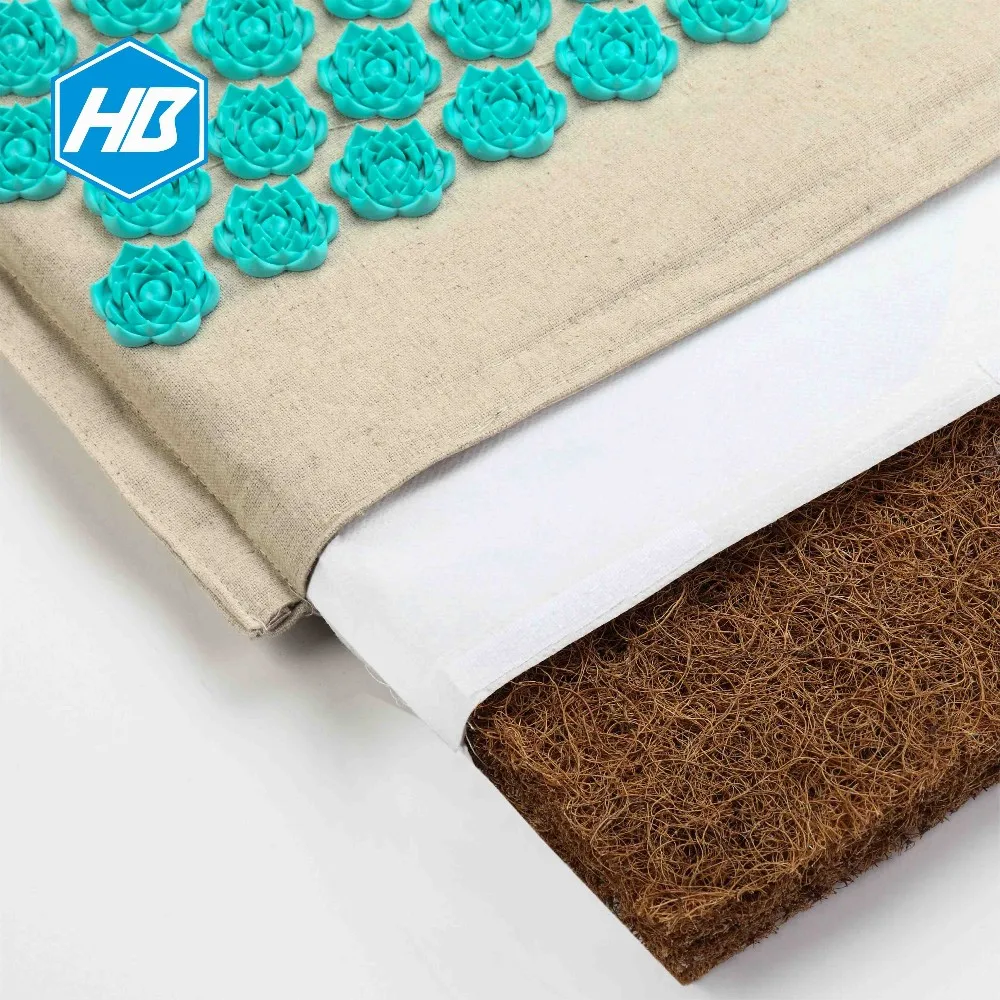 100% Natural Linen Material Top Quality Acupressure Mat and Pillow Set