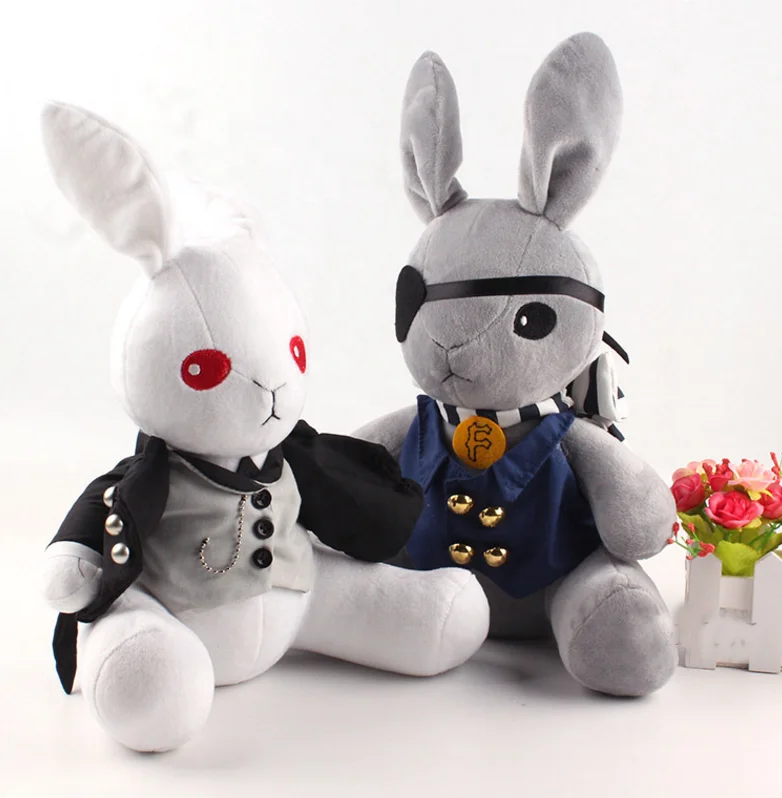 

dropshipping Anime Kuroshitsuji black butler Plush Doll Rabbit Cosplay ciel phantomhive Stuffed Toy for Children brinquedo, Picture