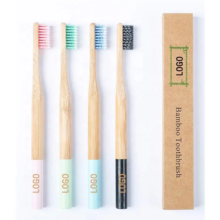 

China Natural Healthy Family Combination Package Long Handle Degradable 4 Pack Bamboo Toothbrush Manufacturing