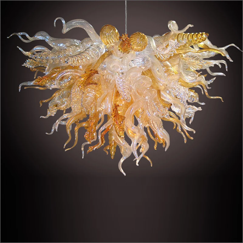 

Modern Hotel Decor Glass Pendant Lamps Art Designer LED Light Source 100% Hand Blown glass Chihuly Chandeliers, Customized