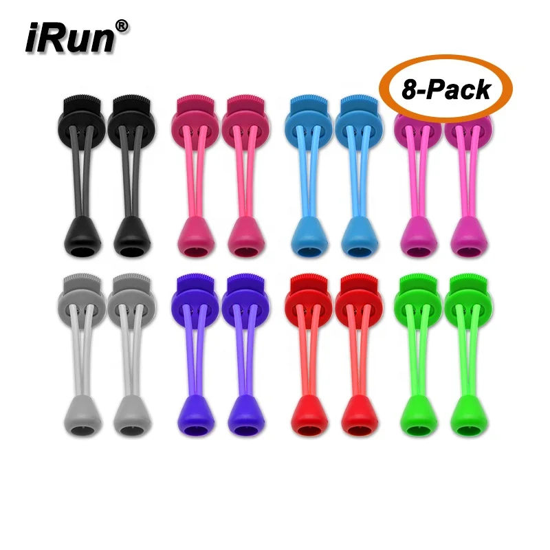 

iRun 8 pack Amazon Quick Release Lacing Kids Elastic Shoelaces Reflective Laces with Lock with Amazon Barcodes