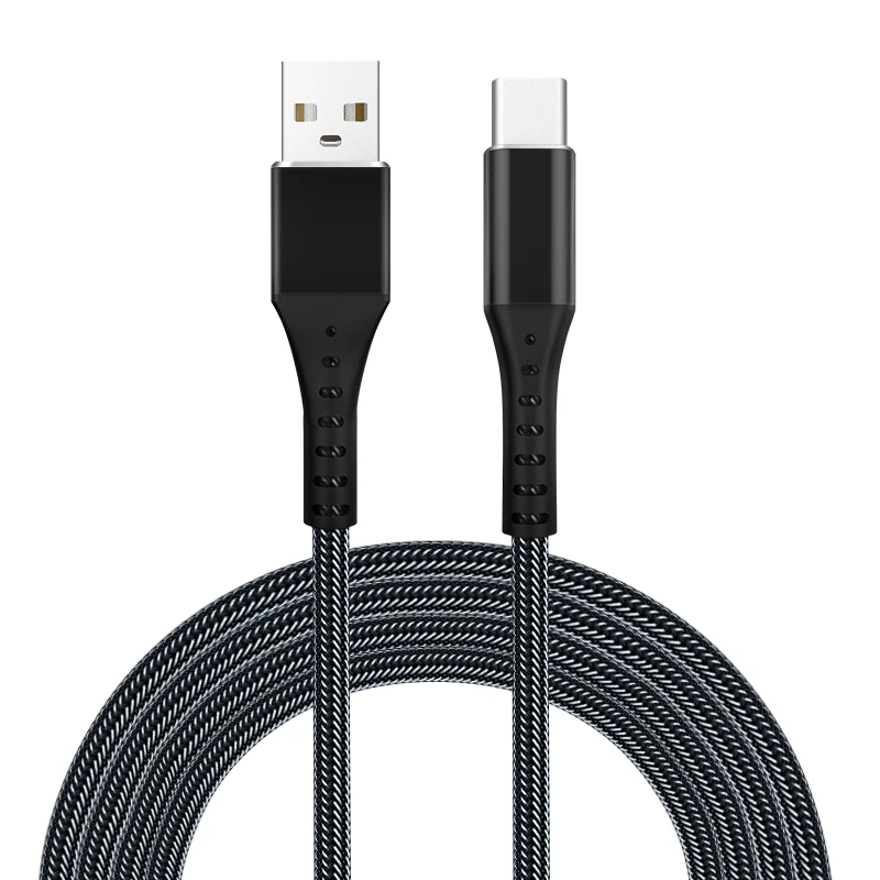 

New Design 3A Fast Charging USB-C Cable, Black;white;customized