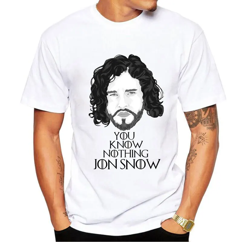 

Game of thrones costume summer Printed Short Sleeve T-shirts shirt, White/customized color