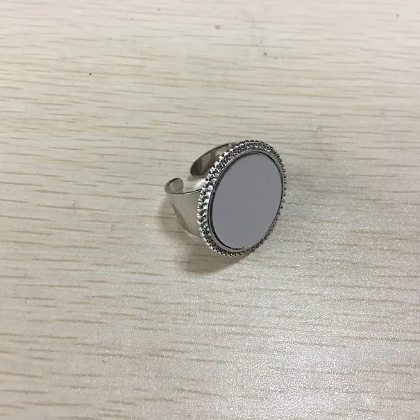 

Rubysub SL-14 Wholesale DIY Sublimation Ring Blanks Round Finger Ring, Silver color
