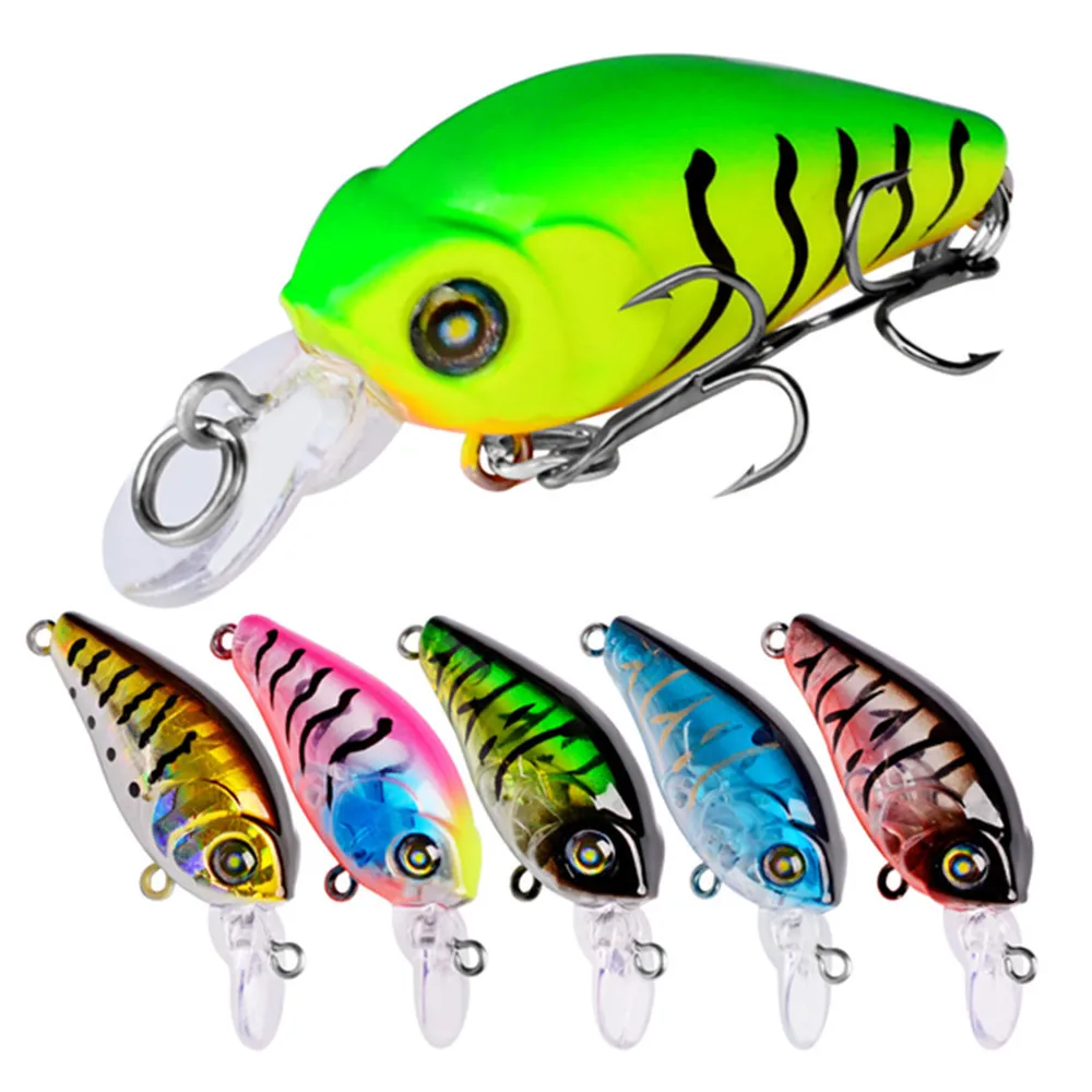 

Crank Fishing Lures Wobbler 47mm 3.3g Crankbaits For Striped Bass Fishing Tackle Hooks 3D Printing Artificial Hard Baits Pesca, 6 colors