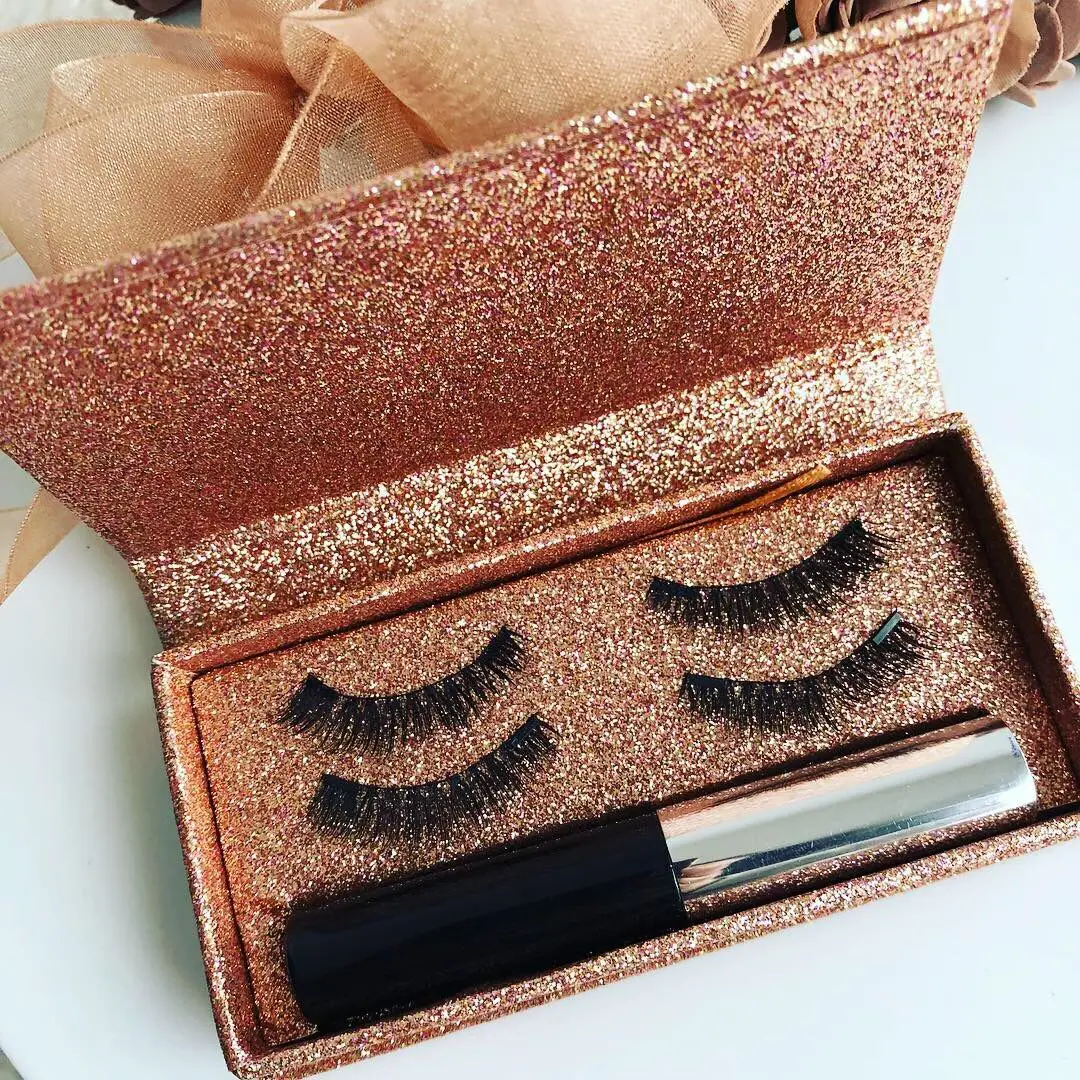 

New styles top quality 3D magnets powerful mink eye lashes silk false magnetic eyelashes, Natural color