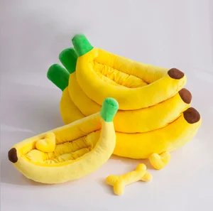 Image of 3Takins Promotion Wholesale Washable Pet Nest Banana Shaped Pet Bed Small Medium Dog Beds