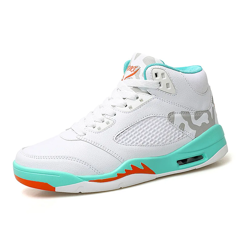 

High Cut Air Cushion Men Basketball Shoes Hard-Wearing Mens Retro Basketball Shoes, Custom colors