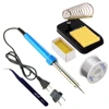 30W 220V Electric Soldering Irons Set Lead-Free with Iron Stand Solder Wire Rosin Tweezers Repair Welding Tools for Electronics