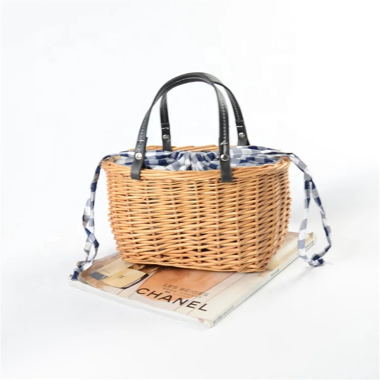 

Women Lady Girl Beach Basket Handbag Rattan Bag